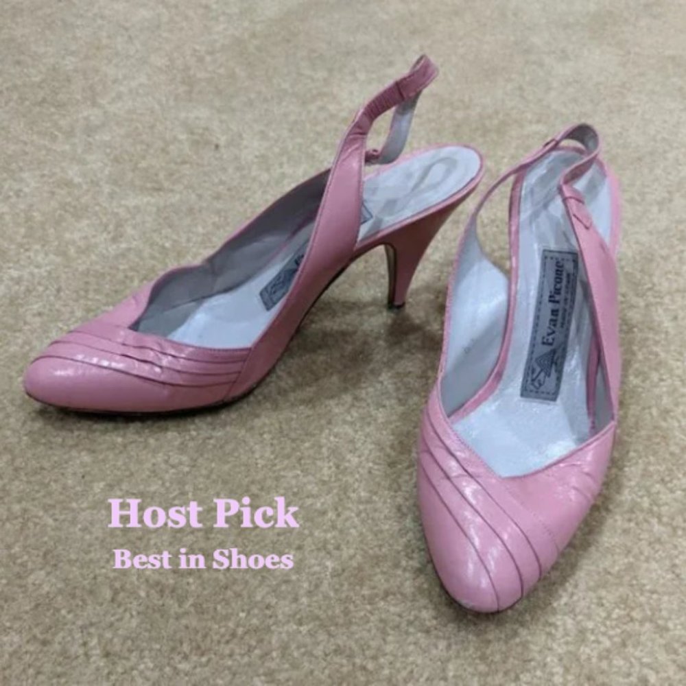 Vintage Evan Picone Bubblegum Pink Slingback Heels